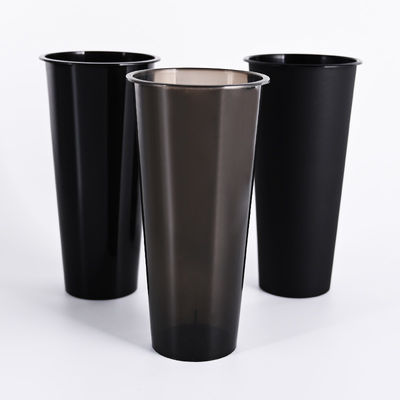 12oz 16oz PP Plastik Tassen Custom Design Öko-freundlich Schwarz PP Plastik Trinkbecher
