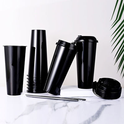 Ein guter Preis. 98 mm Durchmesser PP Plastikbecher mit Deckel für kaltes Getränk Kaffee-Saft-Blasenmilch-Tee Online