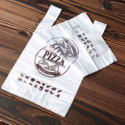 Un buon prezzo. Sacchetti da asporto in plastica trasparente Sacchetti da asporto per cibo con serigrafia in linea