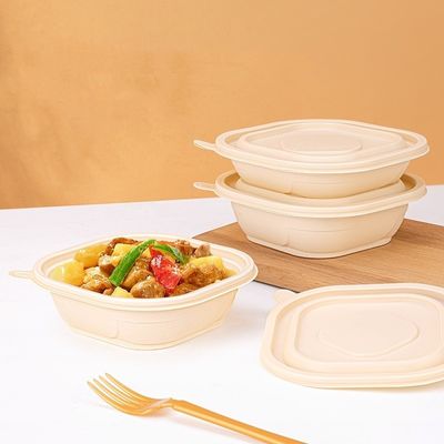 Un buon prezzo. Imballaggi biodegradabili naturali e ecologici con coperchio per imballaggi alimentari da asporto in linea