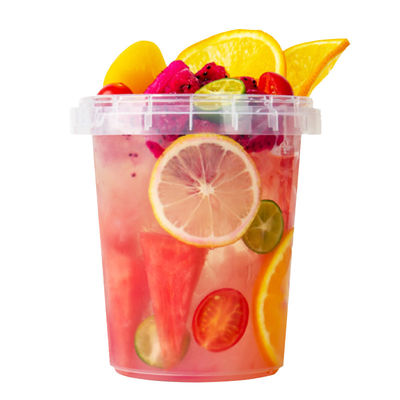 Un buon prezzo. 750 ml 1000 ml Coppe di plastica in PP trasparente di plastica usa e getta iniezioni di PP Succo di frutta secco in linea