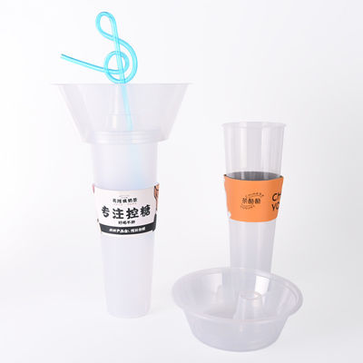 Tazze di plastica personalizzate rigide usa e getta con ciotola di plastica per snack