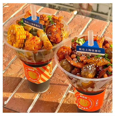 Giá tốt. 2 trong 1 đường kính 90mm PP plastic cups with snack tray OEM ODM Service 5000pcs trực tuyến