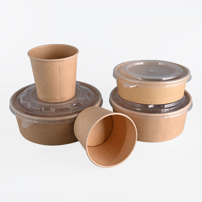 Bom preço. Containers de alimentos de papel descartável redondo e espesso para alimentos on-line