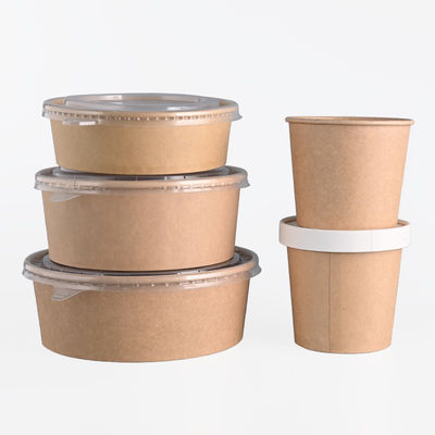 Un buon prezzo. Compostabili sostenibili Microonde Disposable Bowls Kraft Container per l'uscita in linea