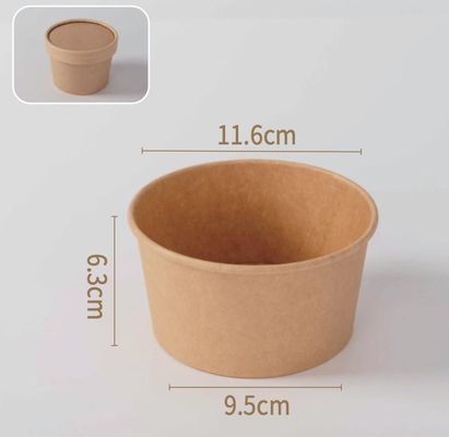 Einweg- 500 ml Mikrowellen- Papierkühlchen Papier mitnehmen Behälter