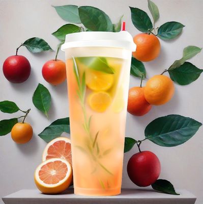 Un buen precio. Compras al por mayor Logotipo personalizado Pp 90Mm Taza de té de leche de burbujas Boba desechable 500Ml 700Ml Capacidad de plástico Taza de bebida Pp dura para refrescos en línea