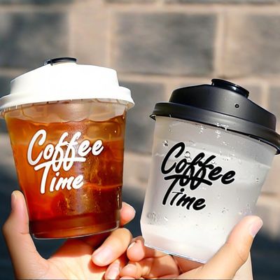 Good price Customized PET Material 12-ounce U-shaped Coffee Cups Clear Disposable Boba Milktea Bubble Tea Plastic Cup with Lids online