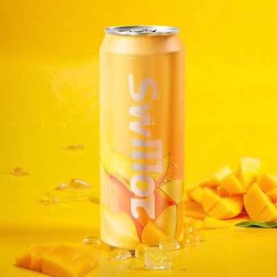 OEM Clear Drink Cans Soda Can With Logo Screen Printed Plastic Can Drinking Bottle With Lids