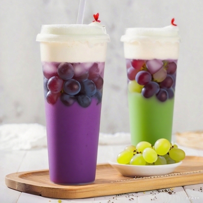 Custom Logo 500ml 16oz PP Injection Clear Cups Smoothie Cold Drink Milktea Boba Bubble Takeaway Cups
