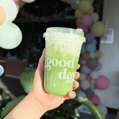 Commercial 95 Caliber U-Shaped Plastic Cup Tea Milk Beverage Pudding Dirty Coffee PET Cup with Panda Lid