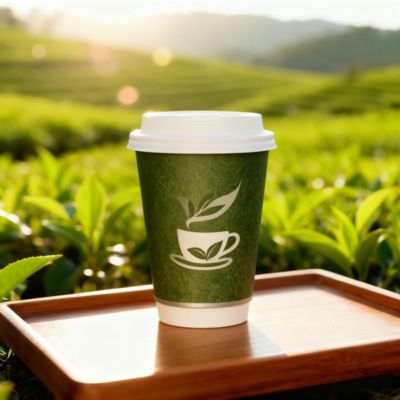 Disposable 90mm Thick Double-layer Cold and Hot Drink General Paper Cup Hollow Paper Cup for Milk Tea 