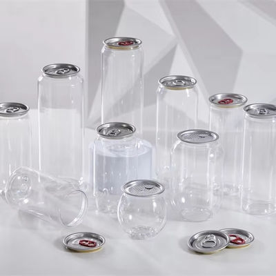 100 Recyclable Clear Pet Beverage Bottles Energy Drinks Plastic Cans